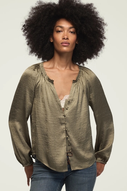 LONG SLEEVE RAGLAN PEASANT TOP, image 2