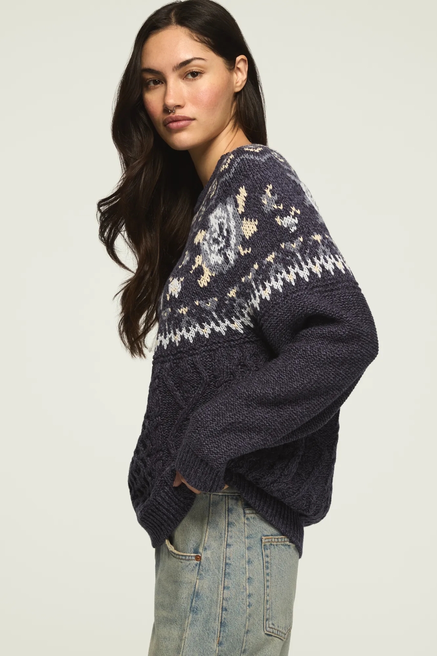 FLORAL FAIR ISLE CREW SWEATER, image 4