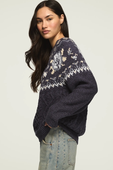 FLORAL FAIR ISLE CREW SWEATER, image 4
