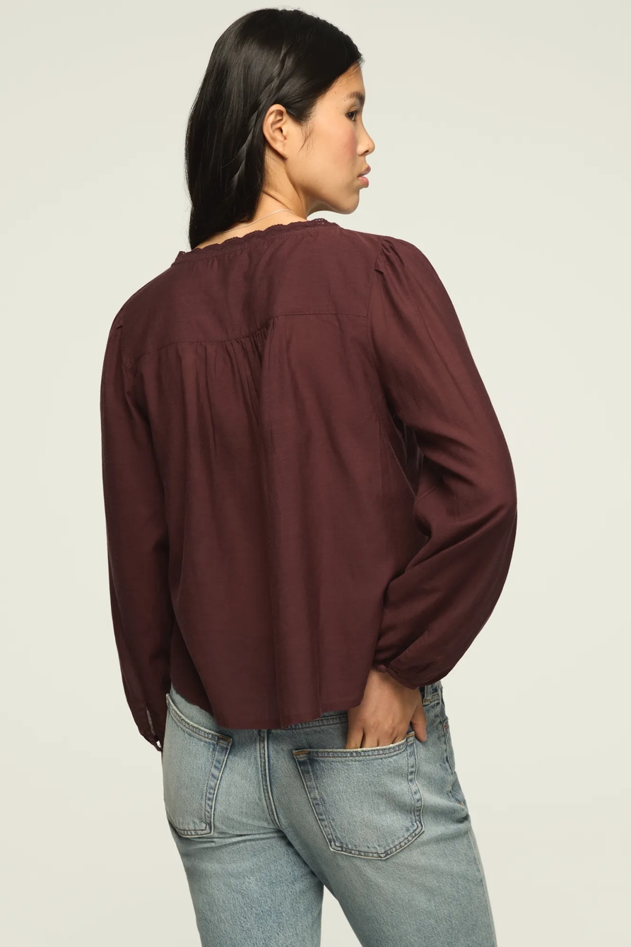LONG SLEEVE LACE BUTTON UP, image 3
