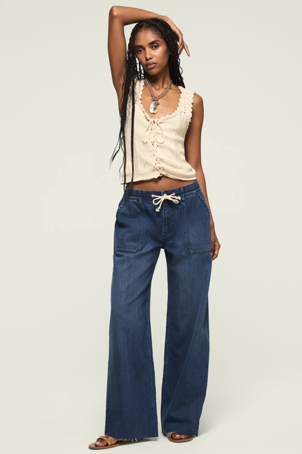 PATCH POCKET PULL ON WIDE LEG, image 1