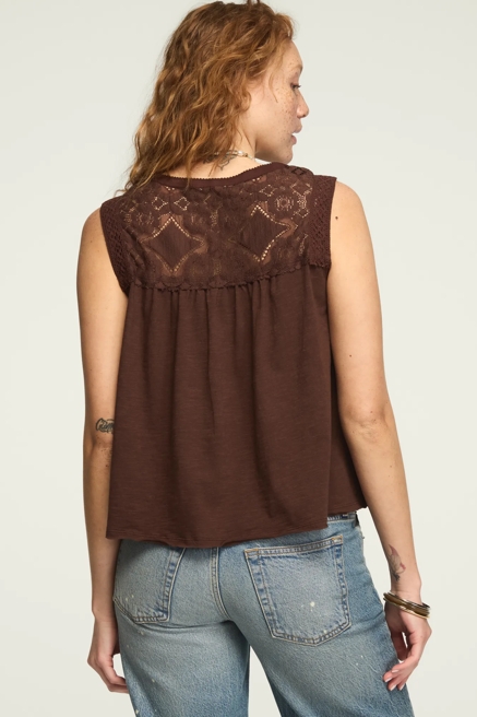 LACE BUTTON THROUGH SWING TANK, image 3