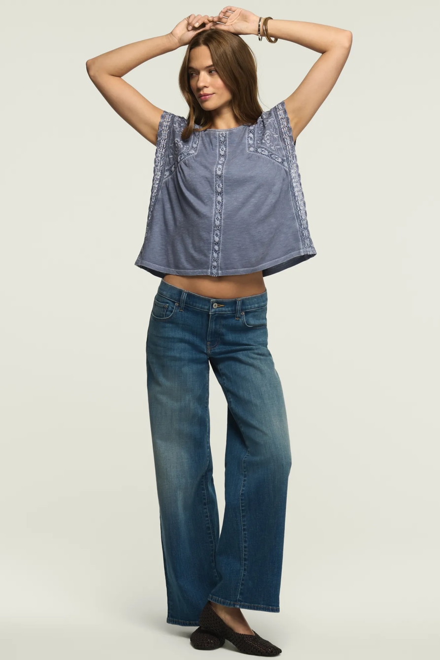 EMBROIDERED BOXY KNIT TOP, image 5