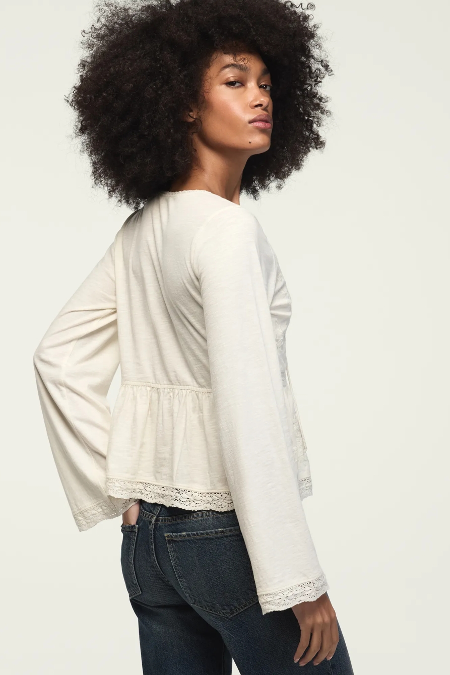 TRIM MIX BABYDOLL TOP, image 3