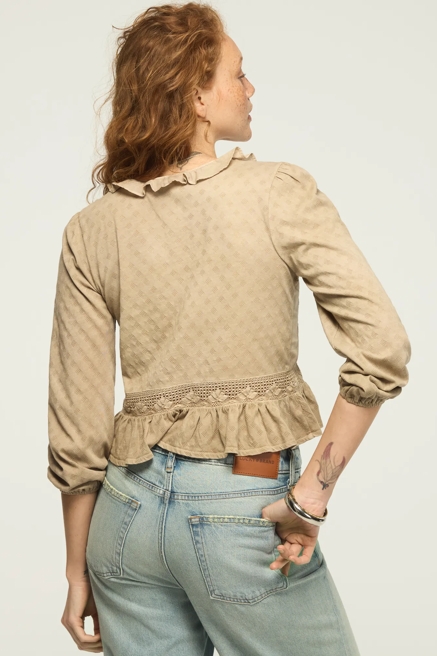 RUFFLE FLYAWAY KNIT TOP, image 3