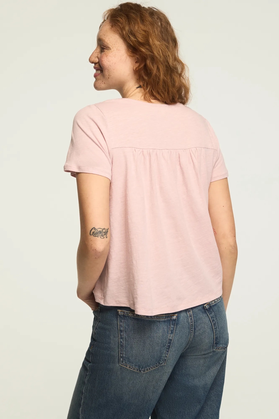 EMBROIDERED YOKE TEE, image 3