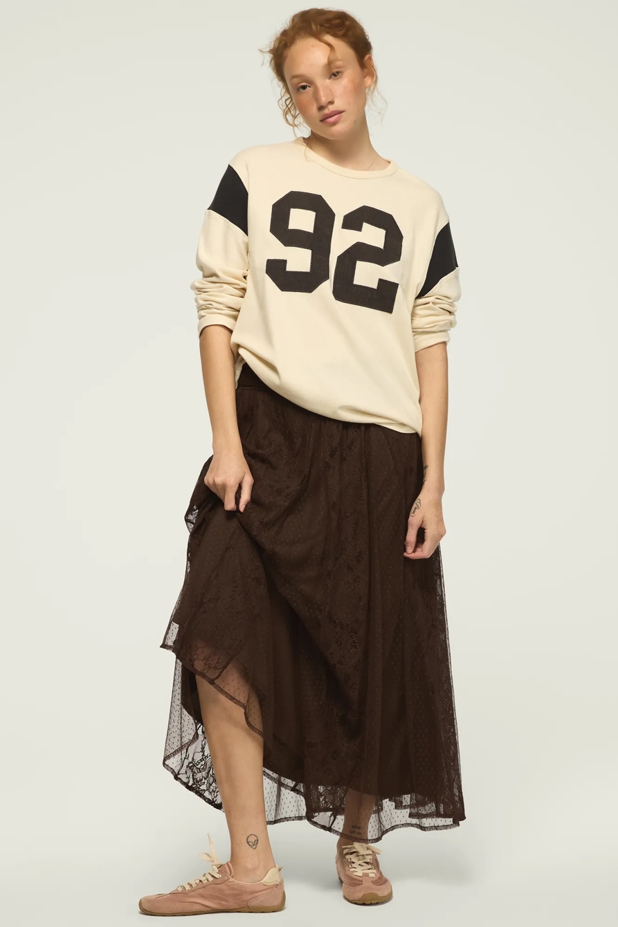 ALLOVER LACE MIDI SKIRT, image 2