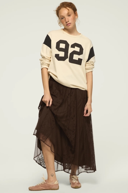 ALLOVER LACE MIDI SKIRT, image 2