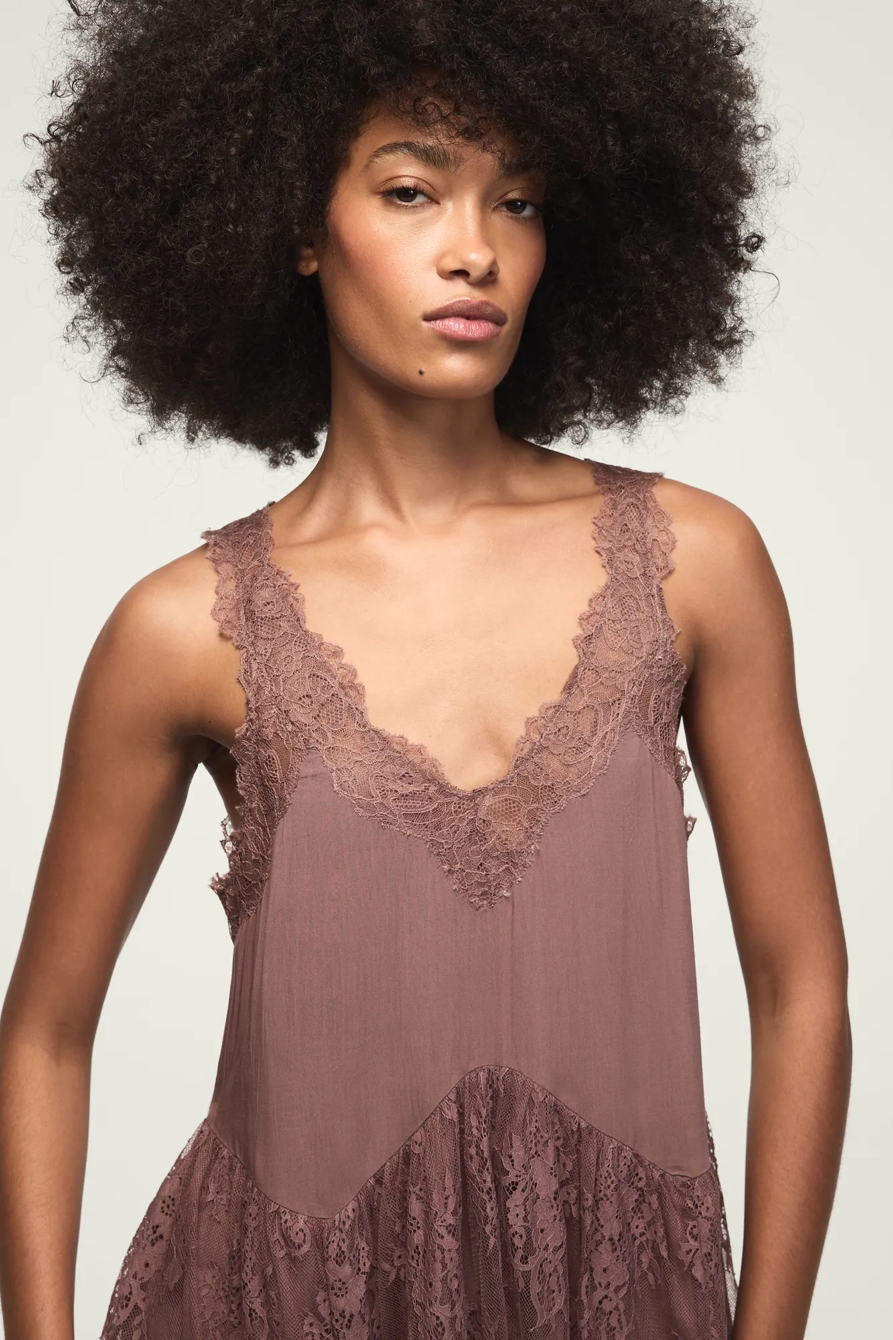 LACE TIERED MINI DRESS, image 2