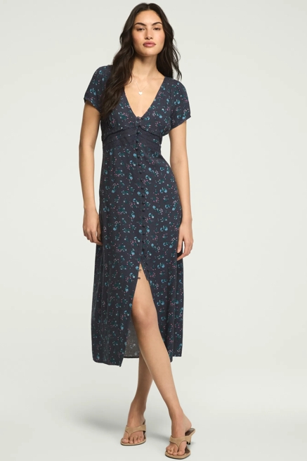 LACE TRIM SIMONE MIDI DRESS, image 1