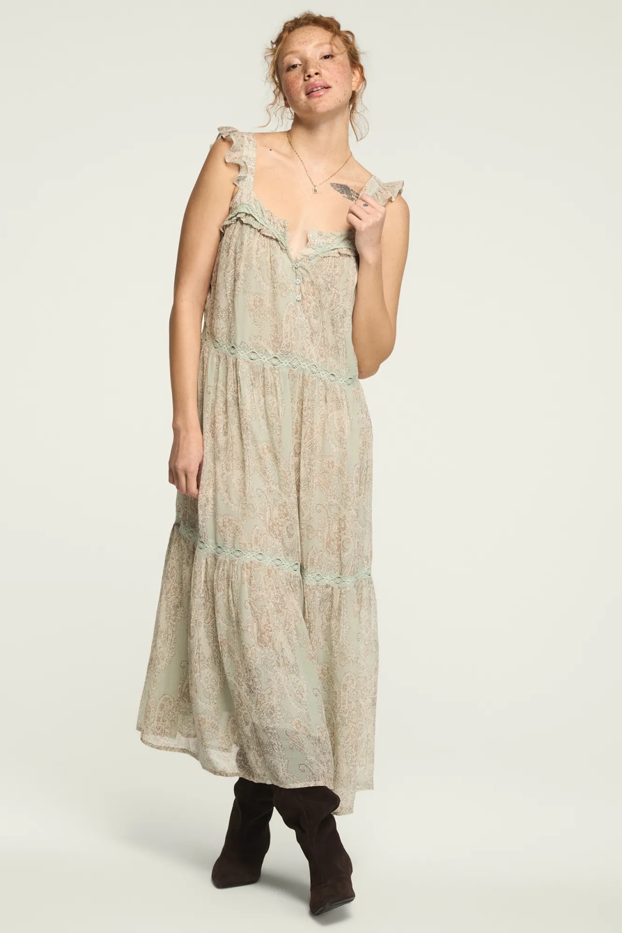 TIERED HENLEY MAXI DRESS, image 5