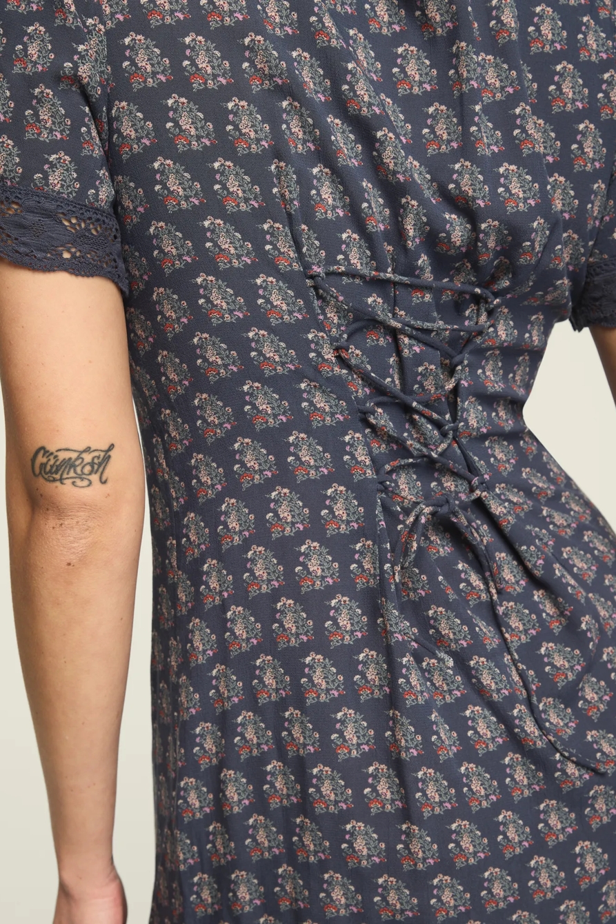 LACE TRIMMED SHORT SLEEVE MINI DRESS, image 3