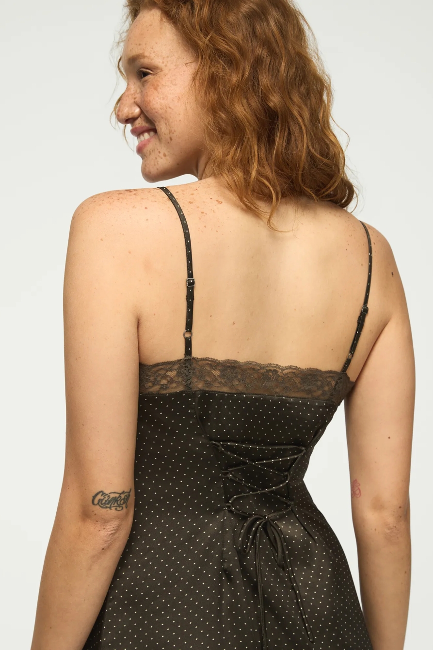 LACE SIMONE SLIP MIDI DRESS, image 3