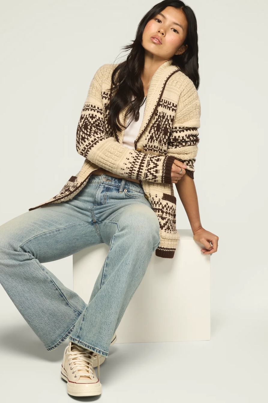SHAWL COLLAR FAIR ISLE CARDIGAN, image 2