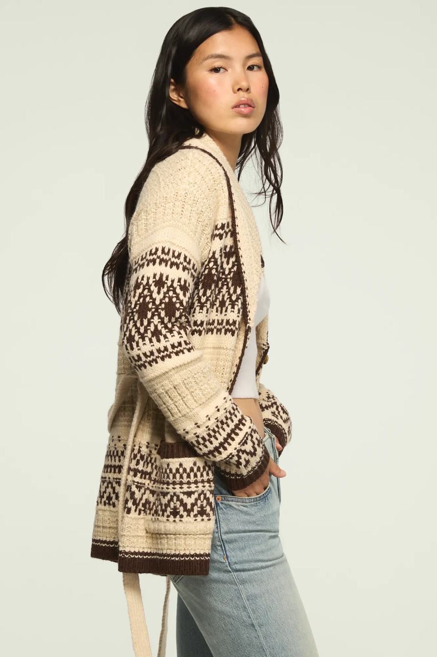 SHAWL COLLAR FAIR ISLE CARDIGAN, image 4