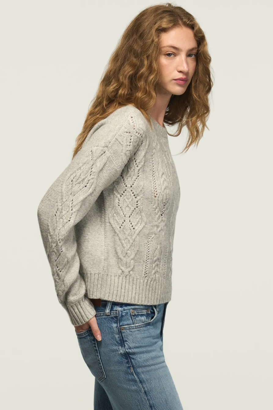 OPEN STITCH CABLE SWEATER, image 4