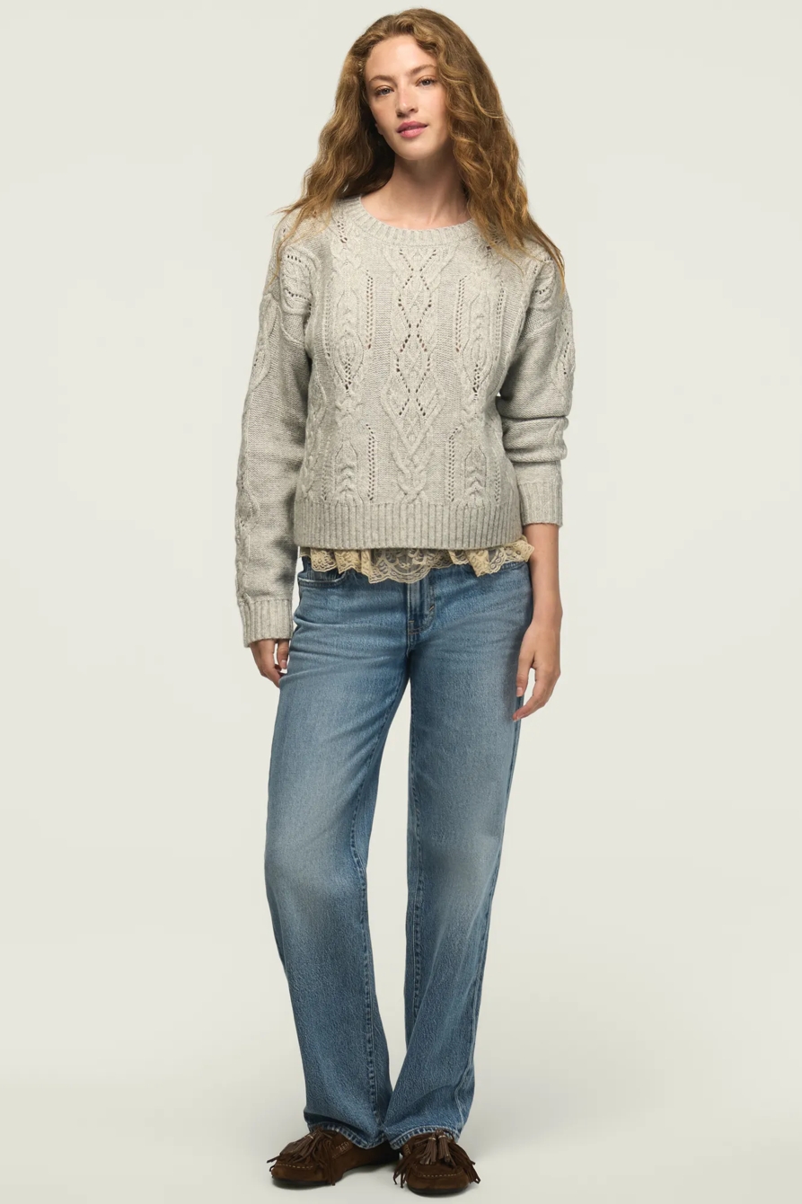 OPEN STITCH CABLE SWEATER, image 5