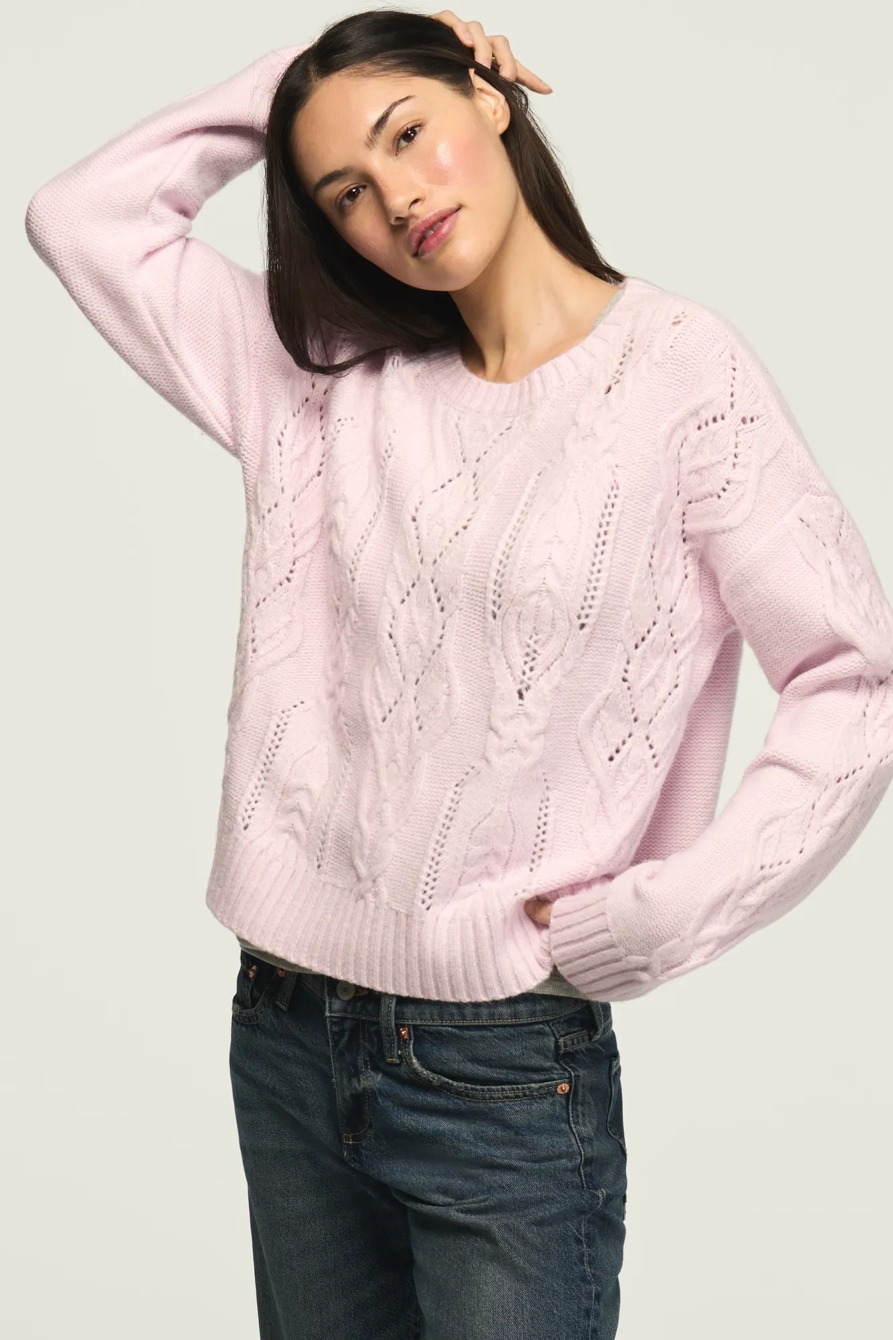 OPEN STITCH CABLE SWEATER, image 4
