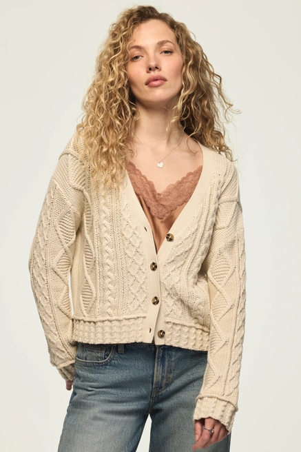 BOXY CABLE CARDIGAN, image 1