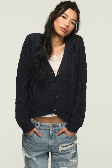 BOXY CABLE CARDIGAN, image 1