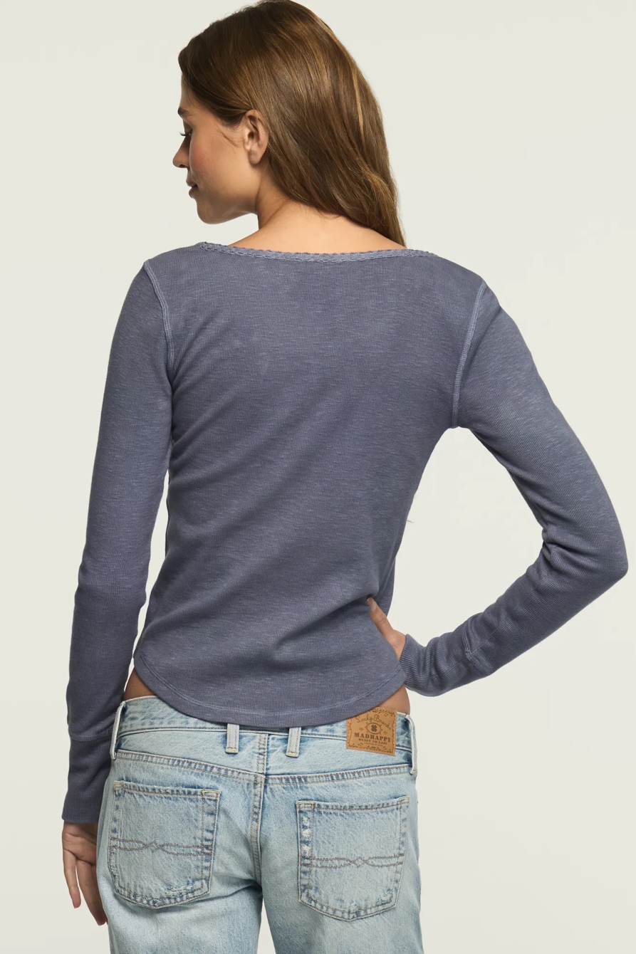 LACE YOKE HENLEY, image 5