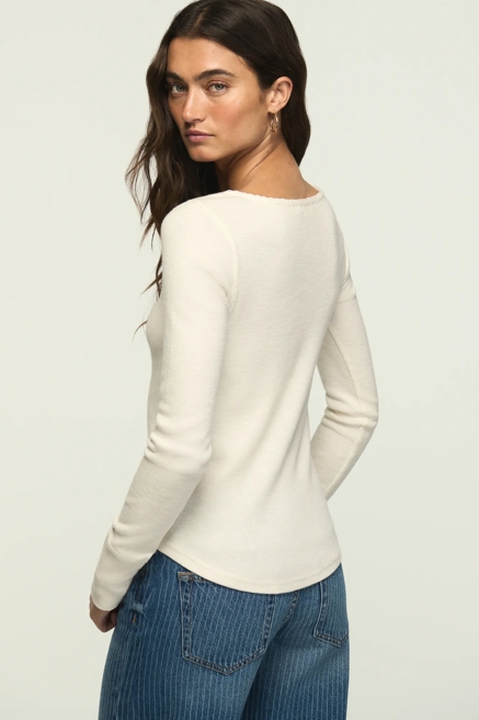 LACE YOKE HENLEY, image 3