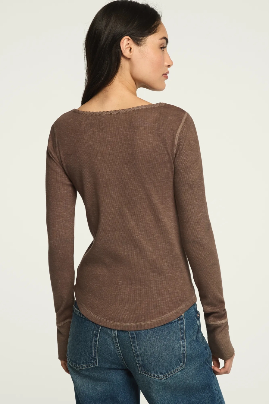 LACE YOKE HENLEY, image 3