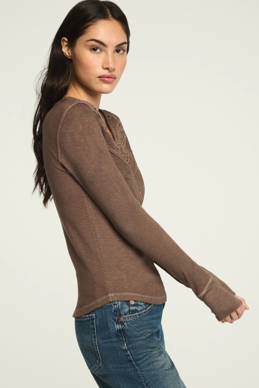 LACE YOKE HENLEY, image 4