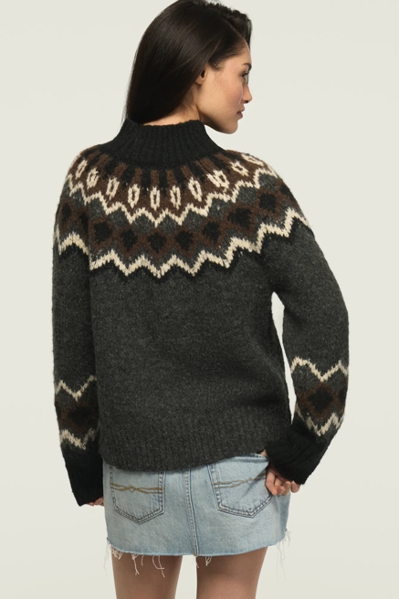 FAIR ISLE MOCK NECK SWEATER, image 3