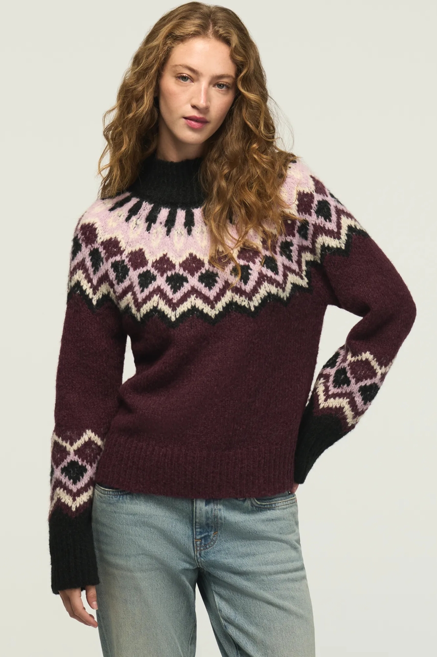 FAIR ISLE MOCK NECK SWEATER, image 2
