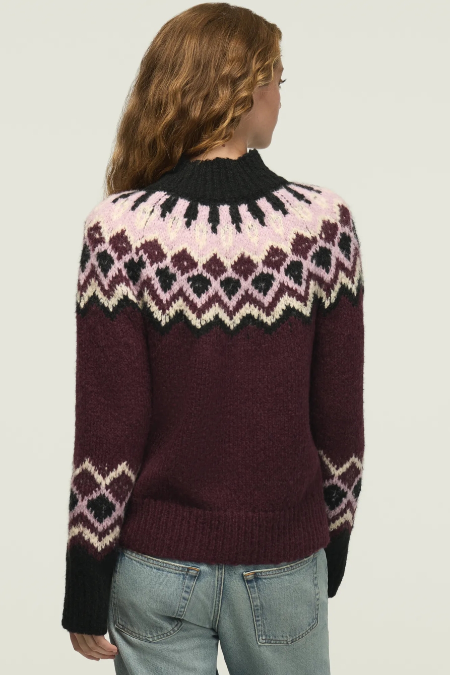 FAIR ISLE MOCK NECK SWEATER, image 3