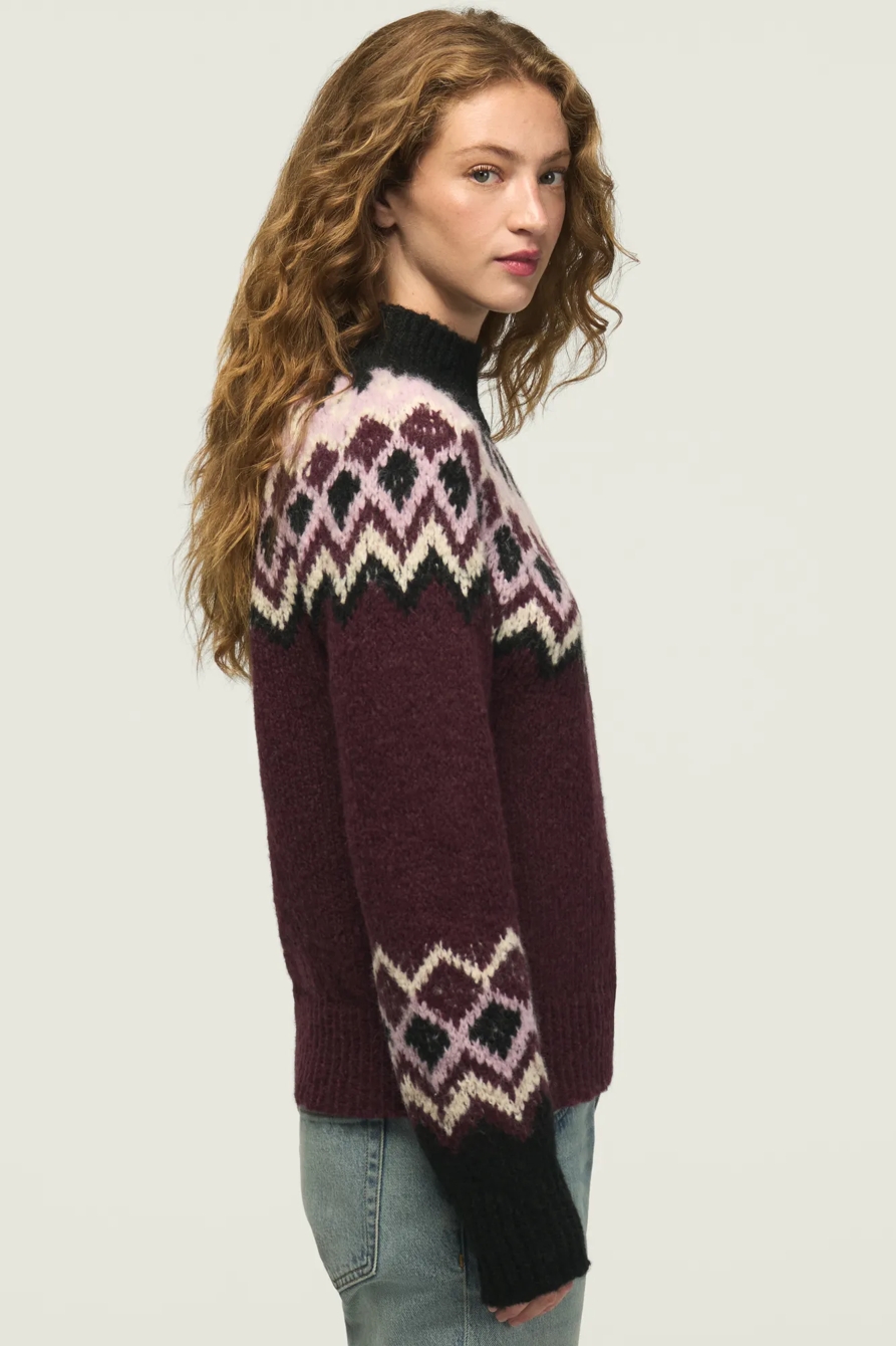 FAIR ISLE MOCK NECK SWEATER, image 4