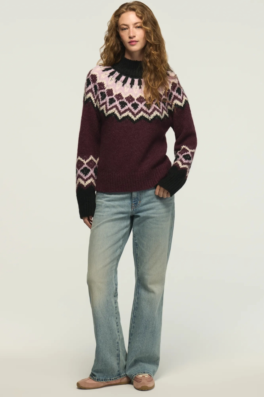 FAIR ISLE MOCK NECK SWEATER, image 5