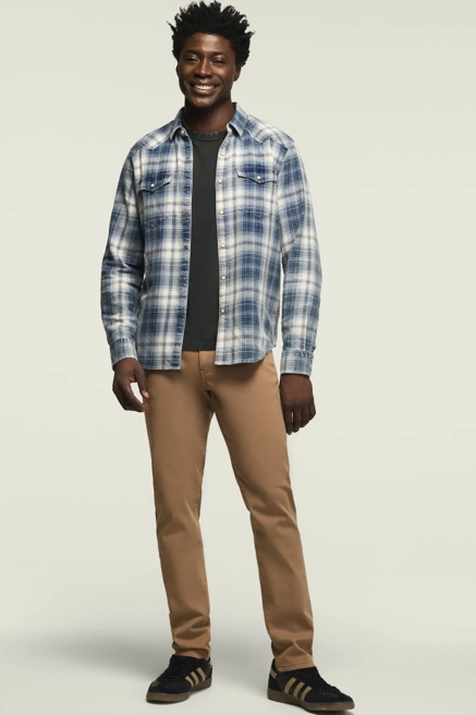 INDIGO PLAID WESTERN SHIRT, image 2