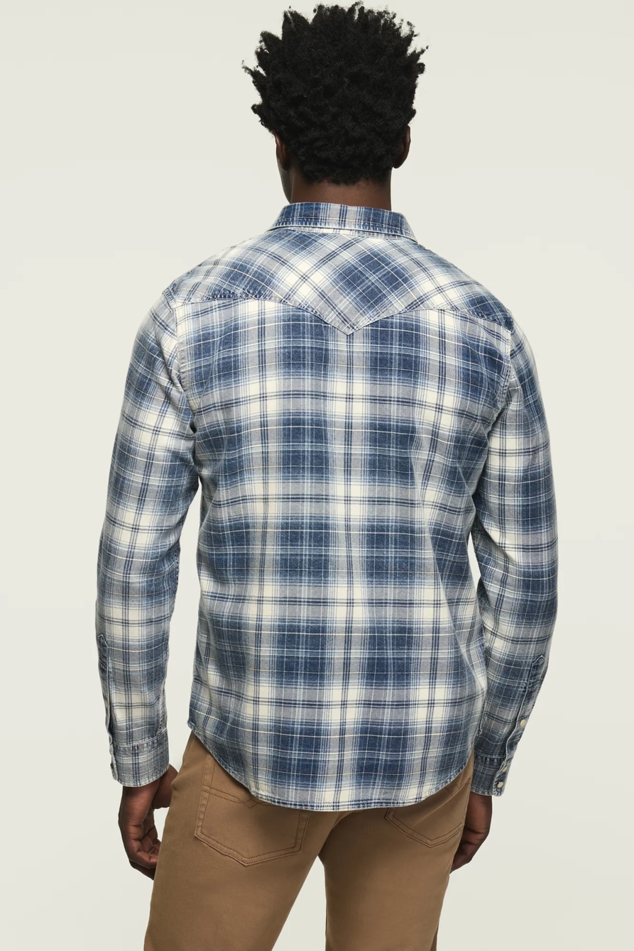 INDIGO PLAID WESTERN SHIRT, image 4
