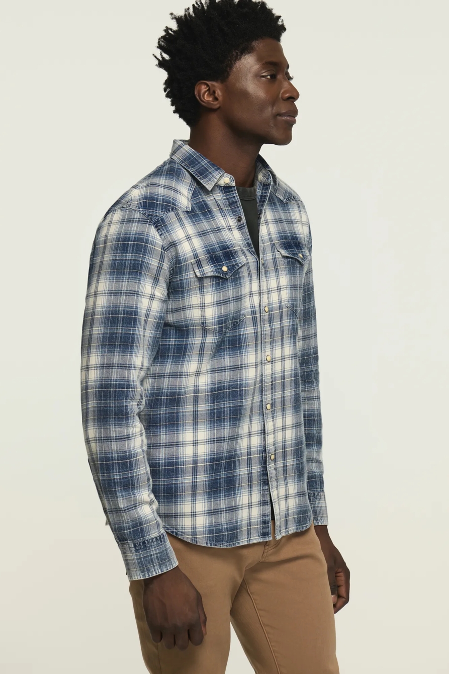 INDIGO PLAID WESTERN SHIRT, image 5