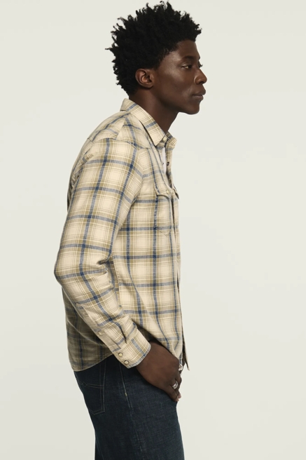 INDIGO PLAID WESTERN SHIRT, image 4