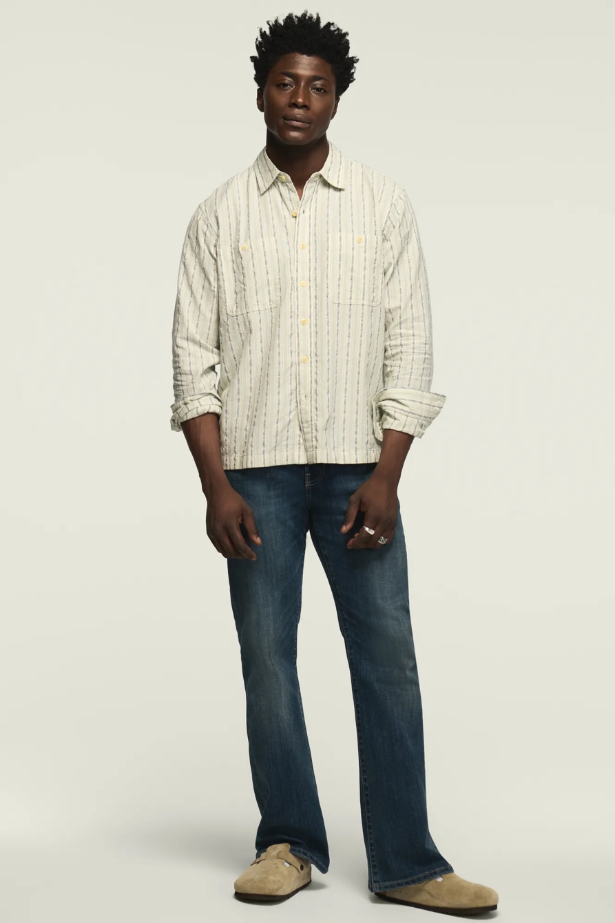 INDIGO NOVELTY LONG SLEEVE WESTERN SHIRT, image 2