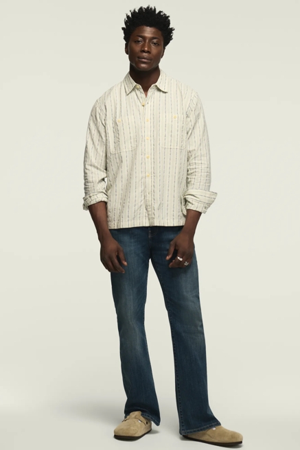 INDIGO NOVELTY LONG SLEEVE WESTERN SHIRT, image 2