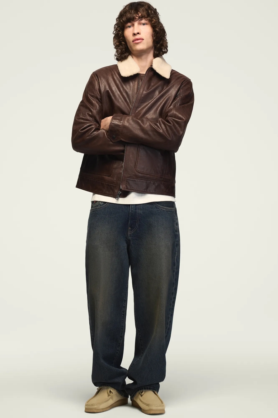 LEATHER AVIATOR JACKET, image 2