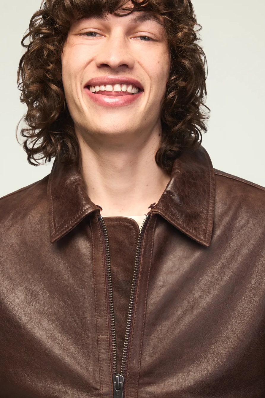 LEATHER AVIATOR JACKET, image 5