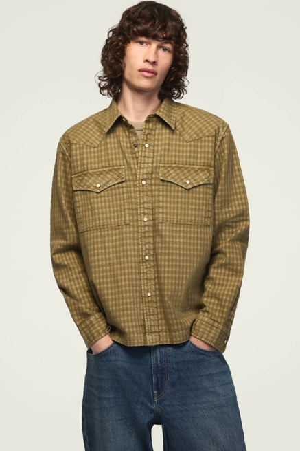 LONG SLEEVE RELAXED WESTERN SHIRT, image 1