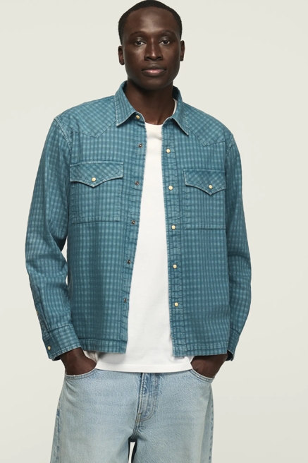 LONG SLEEVE RELAXED WESTERN SHIRT, image 1