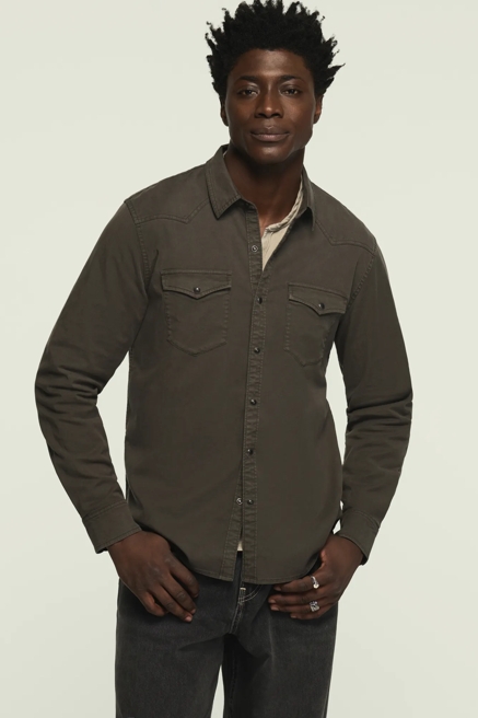 LONG SLEEVE TWILL MASA WESTERN SHIRT, image 1