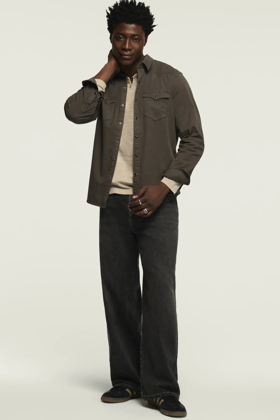 LONG SLEEVE TWILL MASA WESTERN SHIRT, image 2