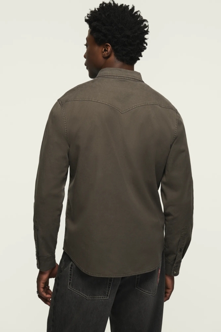 LONG SLEEVE TWILL MASA WESTERN SHIRT, image 3