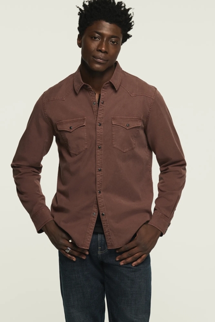 LONG SLEEVE TWILL MASA WESTERN SHIRT, image 1