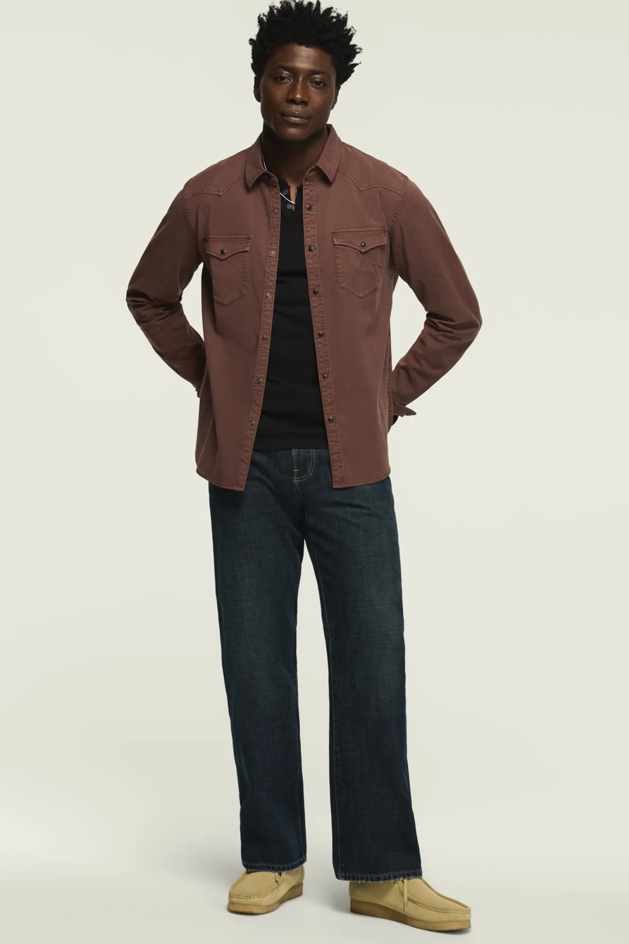 LONG SLEEVE TWILL MASA WESTERN SHIRT, image 2