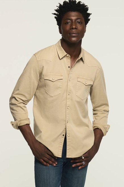 LONG SLEEVE TWILL MASA WESTERN SHIRT, image 1