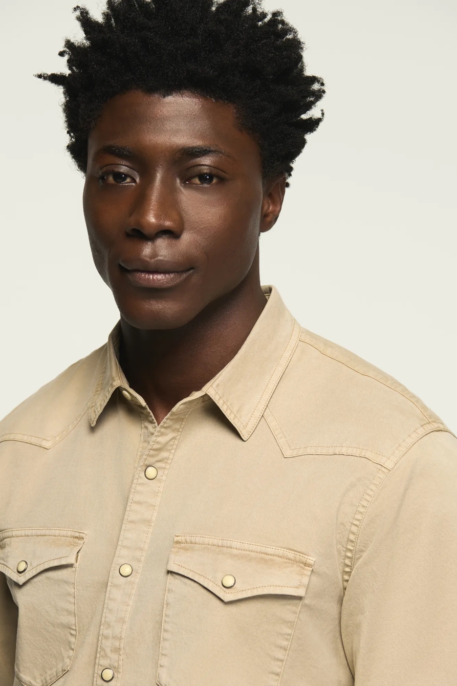LONG SLEEVE TWILL MASA WESTERN SHIRT, image 5